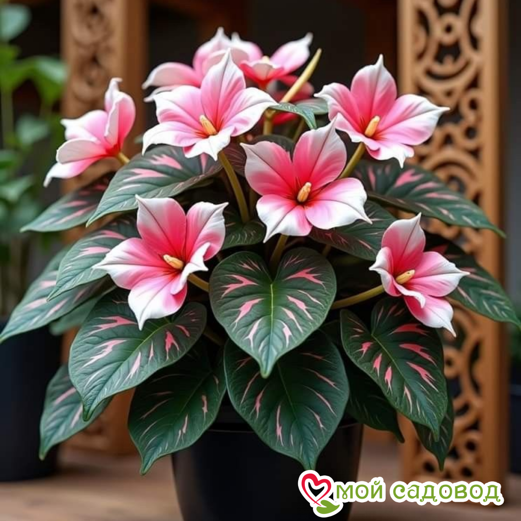 Хоста Розовая Нить